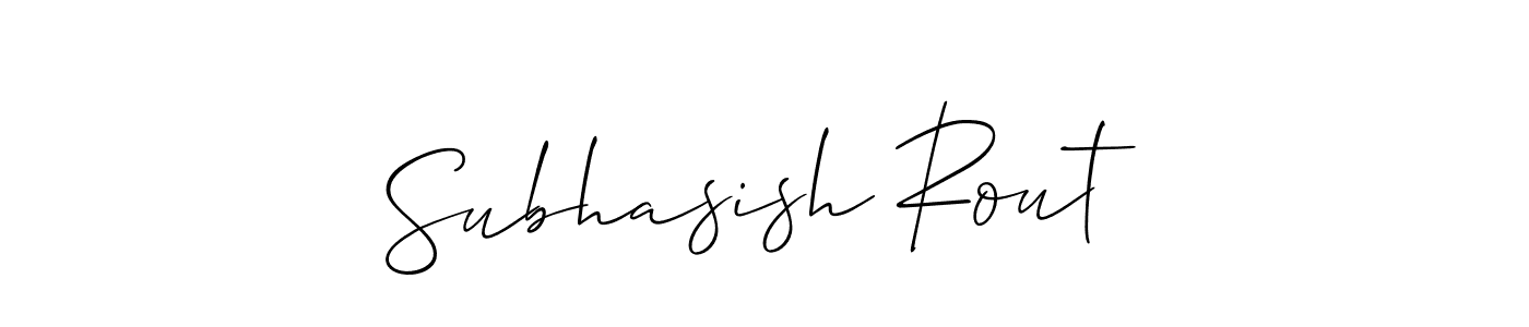 Subhasish Rout stylish signature style. Best Handwritten Sign (Allison_Script) for my name. Handwritten Signature Collection Ideas for my name Subhasish Rout. Subhasish Rout signature style 2 images and pictures png