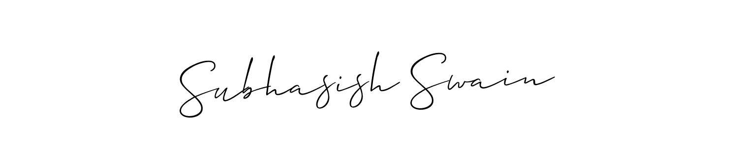 Design your own signature with our free online signature maker. With this signature software, you can create a handwritten (Allison_Script) signature for name Subhasish Swain. Subhasish Swain signature style 2 images and pictures png