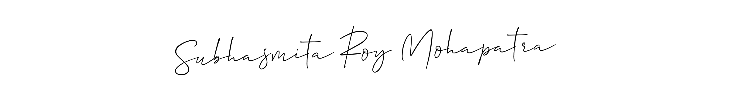 Make a short Subhasmita Roy Mohapatra signature style. Manage your documents anywhere anytime using Allison_Script. Create and add eSignatures, submit forms, share and send files easily. Subhasmita Roy Mohapatra signature style 2 images and pictures png