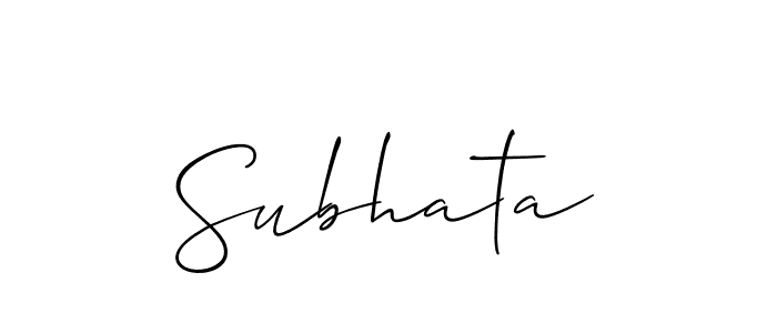 How to make Subhata signature? Allison_Script is a professional autograph style. Create handwritten signature for Subhata name. Subhata signature style 2 images and pictures png