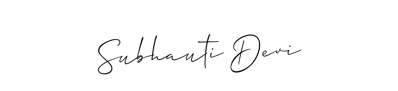 Make a beautiful signature design for name Subhauti Devi. Use this online signature maker to create a handwritten signature for free. Subhauti Devi signature style 2 images and pictures png