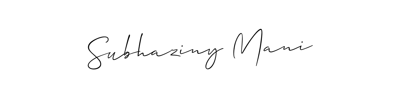 Make a beautiful signature design for name Subhaziny Mani. Use this online signature maker to create a handwritten signature for free. Subhaziny Mani signature style 2 images and pictures png