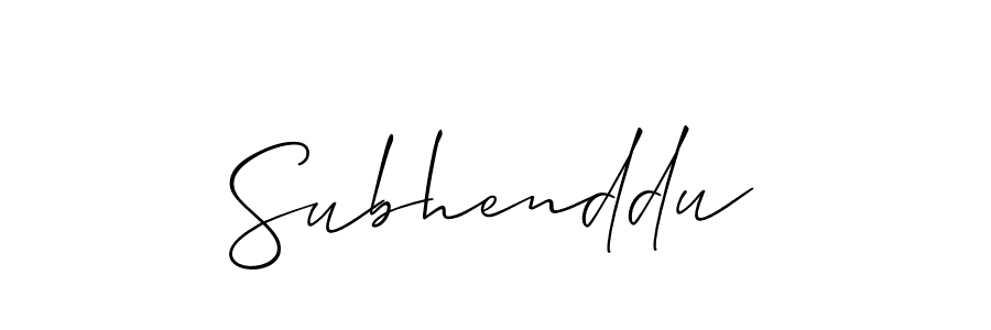 Also we have Subhenddu name is the best signature style. Create professional handwritten signature collection using Allison_Script autograph style. Subhenddu signature style 2 images and pictures png