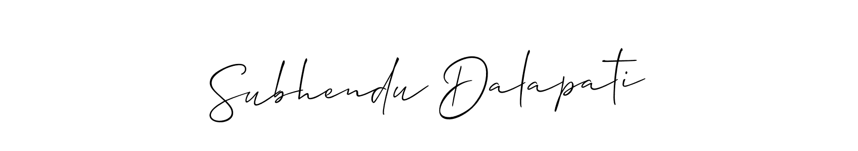 Also we have Subhendu Dalapati name is the best signature style. Create professional handwritten signature collection using Allison_Script autograph style. Subhendu Dalapati signature style 2 images and pictures png