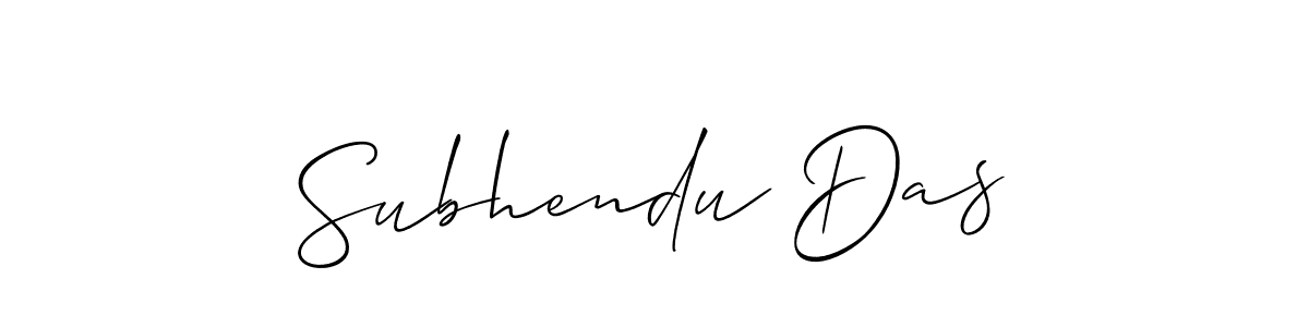 The best way (Allison_Script) to make a short signature is to pick only two or three words in your name. The name Subhendu Das include a total of six letters. For converting this name. Subhendu Das signature style 2 images and pictures png