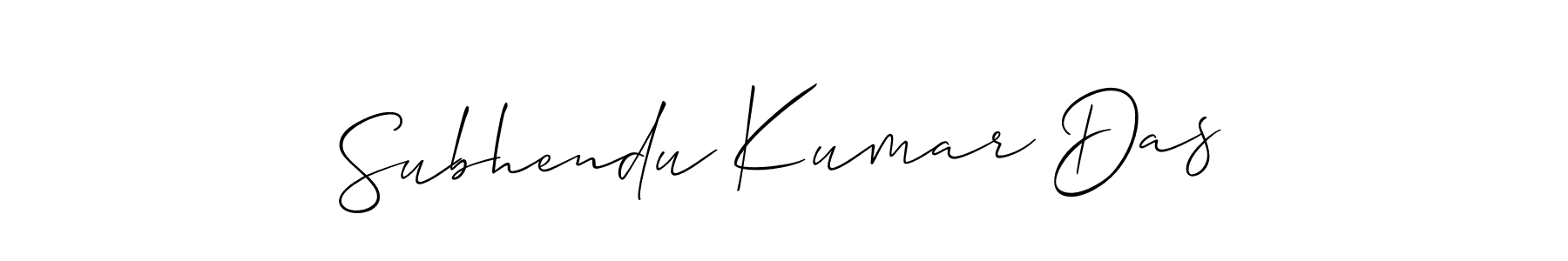 Use a signature maker to create a handwritten signature online. With this signature software, you can design (Allison_Script) your own signature for name Subhendu Kumar Das. Subhendu Kumar Das signature style 2 images and pictures png