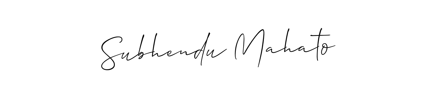 Make a short Subhendu Mahato signature style. Manage your documents anywhere anytime using Allison_Script. Create and add eSignatures, submit forms, share and send files easily. Subhendu Mahato signature style 2 images and pictures png