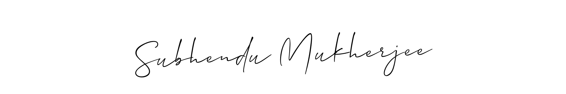 Create a beautiful signature design for name Subhendu Mukherjee. With this signature (Allison_Script) fonts, you can make a handwritten signature for free. Subhendu Mukherjee signature style 2 images and pictures png