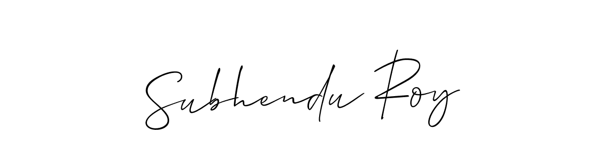 Make a beautiful signature design for name Subhendu Roy. With this signature (Allison_Script) style, you can create a handwritten signature for free. Subhendu Roy signature style 2 images and pictures png