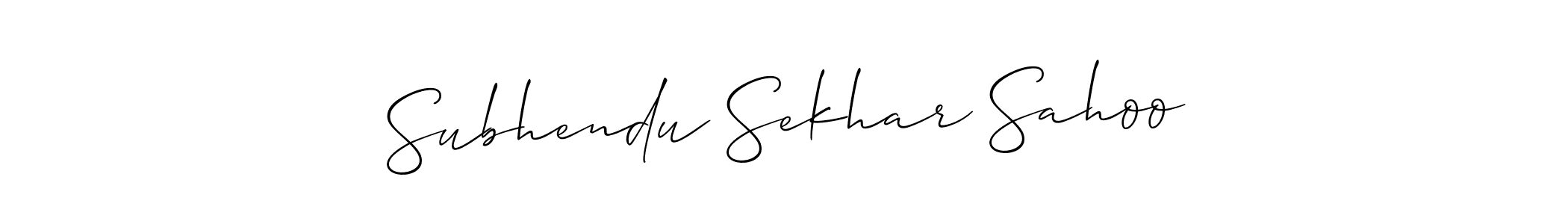 Allison_Script is a professional signature style that is perfect for those who want to add a touch of class to their signature. It is also a great choice for those who want to make their signature more unique. Get Subhendu Sekhar Sahoo name to fancy signature for free. Subhendu Sekhar Sahoo signature style 2 images and pictures png
