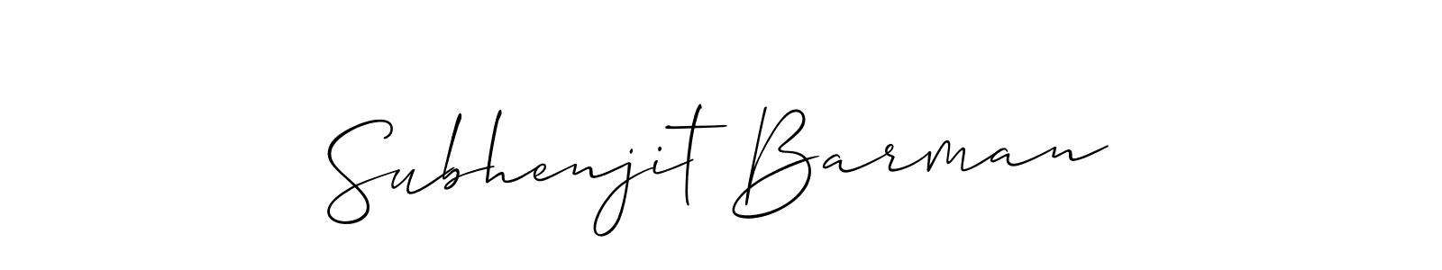 Similarly Allison_Script is the best handwritten signature design. Signature creator online .You can use it as an online autograph creator for name Subhenjit Barman. Subhenjit Barman signature style 2 images and pictures png