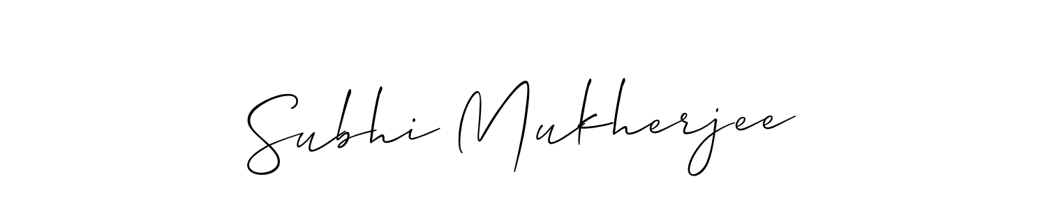 You should practise on your own different ways (Allison_Script) to write your name (Subhi Mukherjee) in signature. don't let someone else do it for you. Subhi Mukherjee signature style 2 images and pictures png