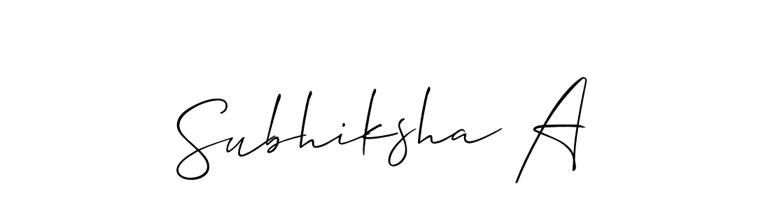 Once you've used our free online signature maker to create your best signature Allison_Script style, it's time to enjoy all of the benefits that Subhiksha A name signing documents. Subhiksha A signature style 2 images and pictures png