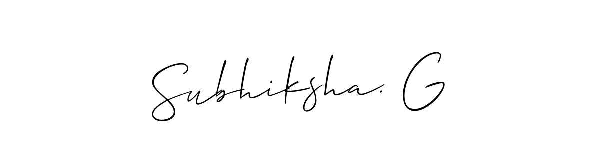 You should practise on your own different ways (Allison_Script) to write your name (Subhiksha. G) in signature. don't let someone else do it for you. Subhiksha. G signature style 2 images and pictures png