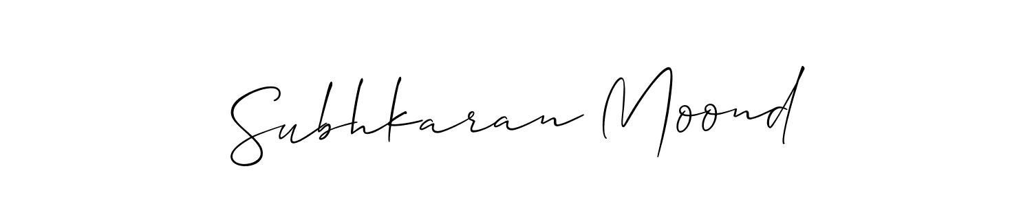 if you are searching for the best signature style for your name Subhkaran Moond. so please give up your signature search. here we have designed multiple signature styles  using Allison_Script. Subhkaran Moond signature style 2 images and pictures png