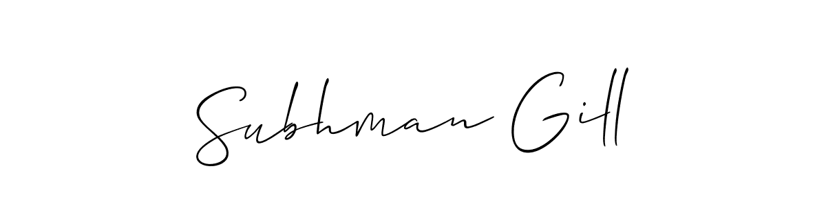 Similarly Allison_Script is the best handwritten signature design. Signature creator online .You can use it as an online autograph creator for name Subhman Gill. Subhman Gill signature style 2 images and pictures png