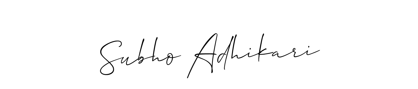 Best and Professional Signature Style for Subho Adhikari. Allison_Script Best Signature Style Collection. Subho Adhikari signature style 2 images and pictures png