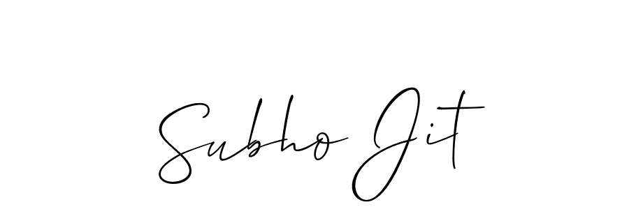 How to Draw Subho Jit signature style? Allison_Script is a latest design signature styles for name Subho Jit. Subho Jit signature style 2 images and pictures png