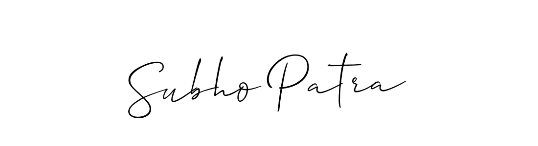 Allison_Script is a professional signature style that is perfect for those who want to add a touch of class to their signature. It is also a great choice for those who want to make their signature more unique. Get Subho Patra name to fancy signature for free. Subho Patra signature style 2 images and pictures png