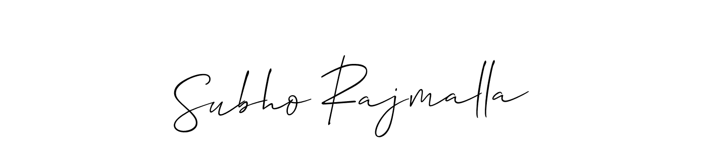 Make a short Subho Rajmalla signature style. Manage your documents anywhere anytime using Allison_Script. Create and add eSignatures, submit forms, share and send files easily. Subho Rajmalla signature style 2 images and pictures png