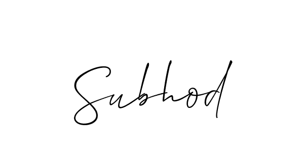 How to make Subhod name signature. Use Allison_Script style for creating short signs online. This is the latest handwritten sign. Subhod signature style 2 images and pictures png