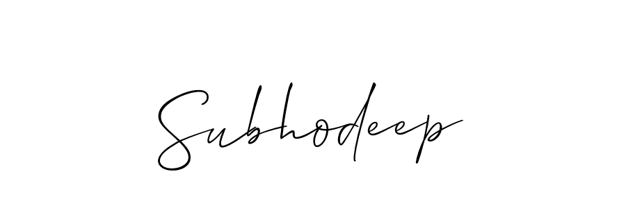 Make a beautiful signature design for name Subhodeep. With this signature (Allison_Script) style, you can create a handwritten signature for free. Subhodeep signature style 2 images and pictures png