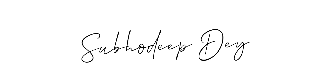 Make a beautiful signature design for name Subhodeep Dey. With this signature (Allison_Script) style, you can create a handwritten signature for free. Subhodeep Dey signature style 2 images and pictures png