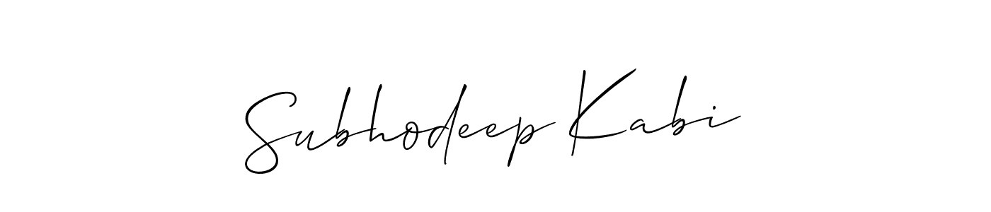 Design your own signature with our free online signature maker. With this signature software, you can create a handwritten (Allison_Script) signature for name Subhodeep Kabi. Subhodeep Kabi signature style 2 images and pictures png