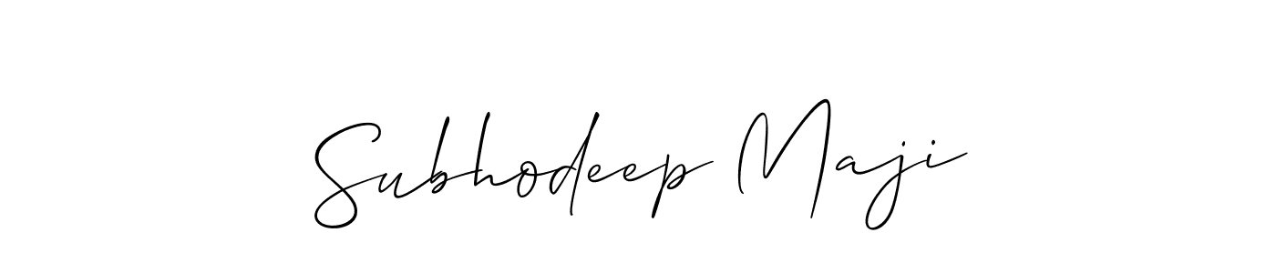 How to Draw Subhodeep Maji signature style? Allison_Script is a latest design signature styles for name Subhodeep Maji. Subhodeep Maji signature style 2 images and pictures png