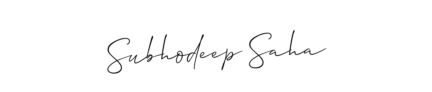 It looks lik you need a new signature style for name Subhodeep Saha. Design unique handwritten (Allison_Script) signature with our free signature maker in just a few clicks. Subhodeep Saha signature style 2 images and pictures png