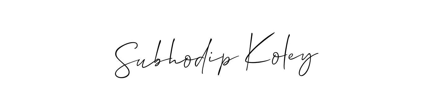 Once you've used our free online signature maker to create your best signature Allison_Script style, it's time to enjoy all of the benefits that Subhodip Koley name signing documents. Subhodip Koley signature style 2 images and pictures png