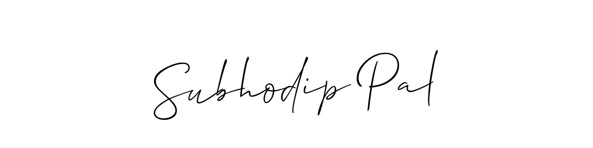 How to make Subhodip Pal name signature. Use Allison_Script style for creating short signs online. This is the latest handwritten sign. Subhodip Pal signature style 2 images and pictures png