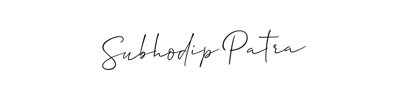 Also You can easily find your signature by using the search form. We will create Subhodip Patra name handwritten signature images for you free of cost using Allison_Script sign style. Subhodip Patra signature style 2 images and pictures png