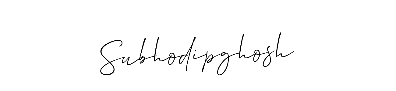 Design your own signature with our free online signature maker. With this signature software, you can create a handwritten (Allison_Script) signature for name Subhodipghosh. Subhodipghosh signature style 2 images and pictures png