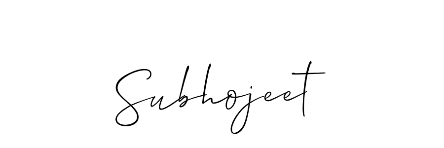 Allison_Script is a professional signature style that is perfect for those who want to add a touch of class to their signature. It is also a great choice for those who want to make their signature more unique. Get Subhojeet name to fancy signature for free. Subhojeet signature style 2 images and pictures png