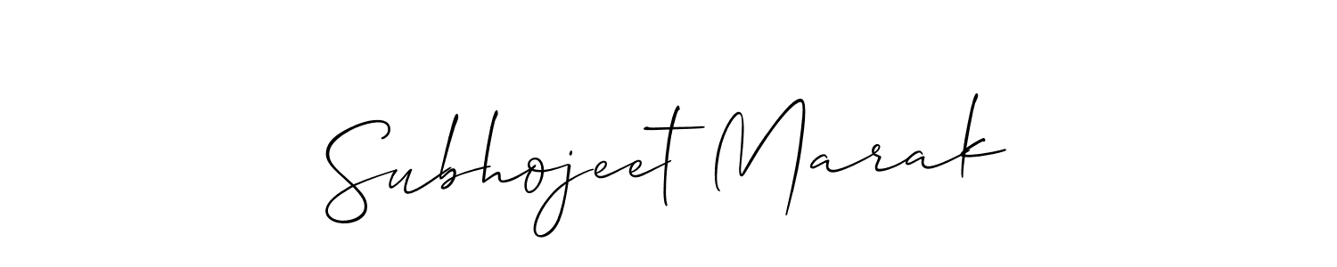 Make a beautiful signature design for name Subhojeet Marak. With this signature (Allison_Script) style, you can create a handwritten signature for free. Subhojeet Marak signature style 2 images and pictures png