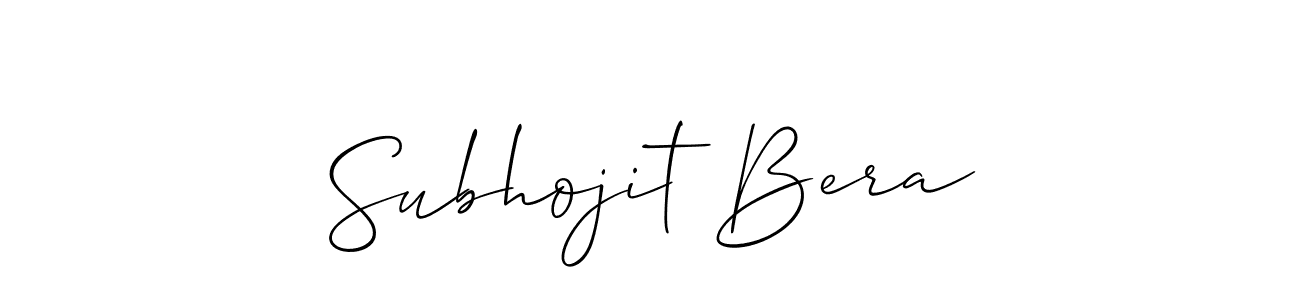 It looks lik you need a new signature style for name Subhojit Bera. Design unique handwritten (Allison_Script) signature with our free signature maker in just a few clicks. Subhojit Bera signature style 2 images and pictures png