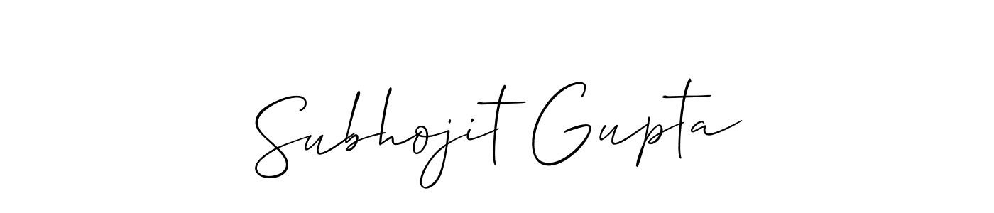 It looks lik you need a new signature style for name Subhojit Gupta. Design unique handwritten (Allison_Script) signature with our free signature maker in just a few clicks. Subhojit Gupta signature style 2 images and pictures png