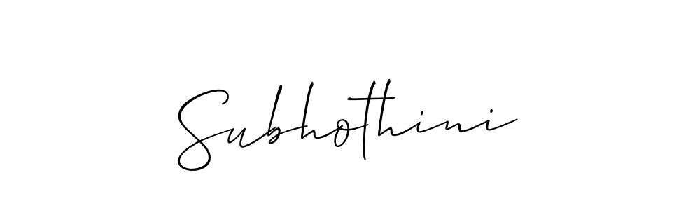 How to make Subhothini signature? Allison_Script is a professional autograph style. Create handwritten signature for Subhothini name. Subhothini signature style 2 images and pictures png