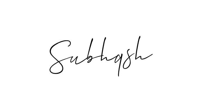 How to make Subhqsh signature? Allison_Script is a professional autograph style. Create handwritten signature for Subhqsh name. Subhqsh signature style 2 images and pictures png