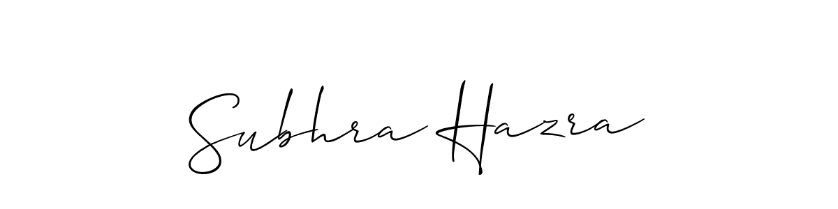 if you are searching for the best signature style for your name Subhra Hazra. so please give up your signature search. here we have designed multiple signature styles  using Allison_Script. Subhra Hazra signature style 2 images and pictures png