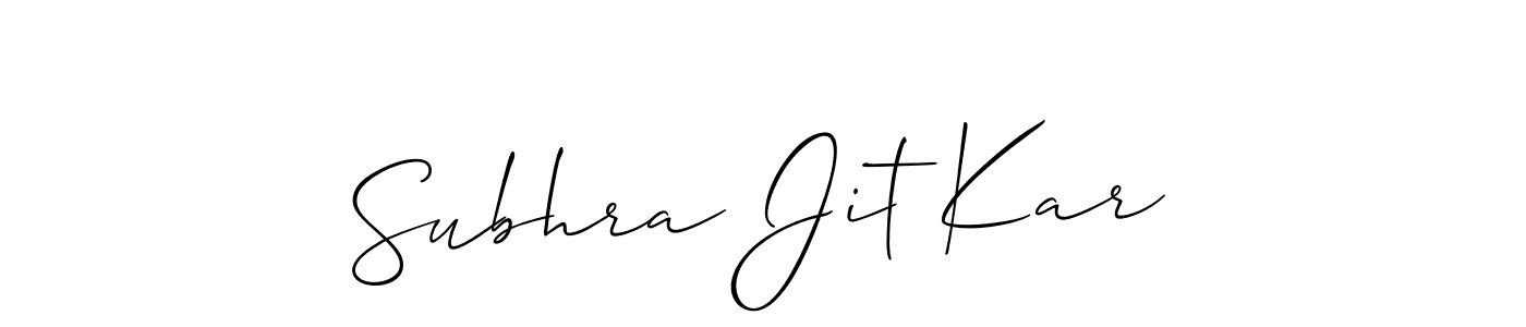 Subhra Jit Kar stylish signature style. Best Handwritten Sign (Allison_Script) for my name. Handwritten Signature Collection Ideas for my name Subhra Jit Kar. Subhra Jit Kar signature style 2 images and pictures png