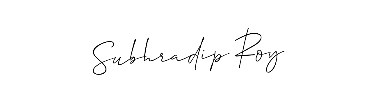 Make a beautiful signature design for name Subhradip Roy. With this signature (Allison_Script) style, you can create a handwritten signature for free. Subhradip Roy signature style 2 images and pictures png
