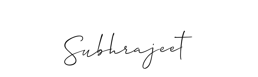 How to Draw Subhrajeet signature style? Allison_Script is a latest design signature styles for name Subhrajeet. Subhrajeet signature style 2 images and pictures png