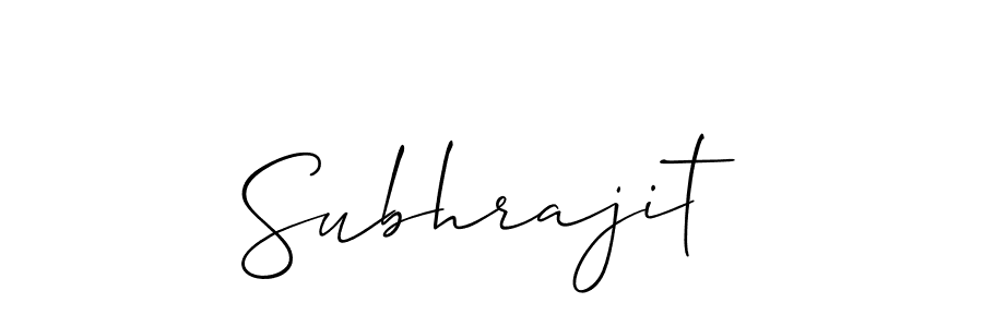 How to Draw Subhrajit signature style? Allison_Script is a latest design signature styles for name Subhrajit. Subhrajit signature style 2 images and pictures png