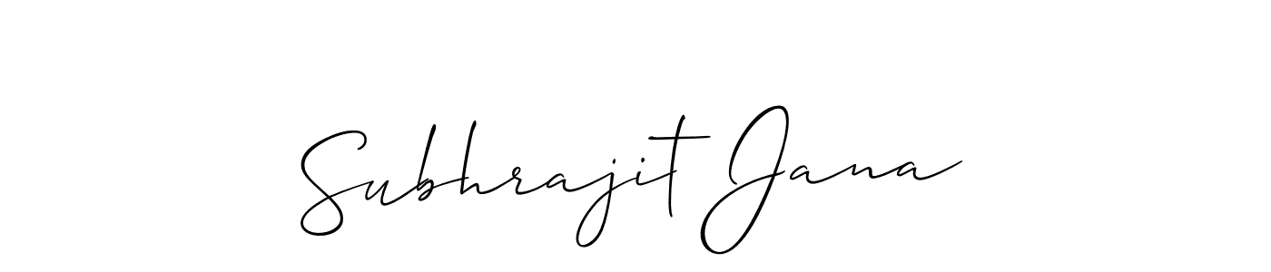 Use a signature maker to create a handwritten signature online. With this signature software, you can design (Allison_Script) your own signature for name Subhrajit Jana. Subhrajit Jana signature style 2 images and pictures png