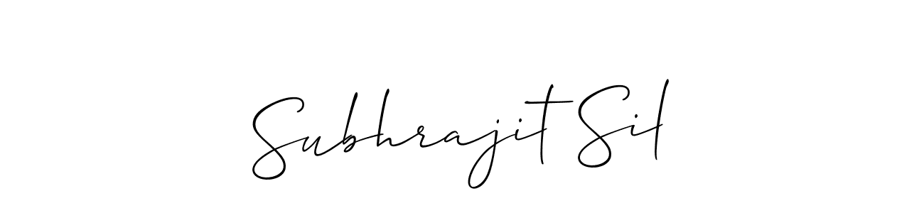 Use a signature maker to create a handwritten signature online. With this signature software, you can design (Allison_Script) your own signature for name Subhrajit Sil. Subhrajit Sil signature style 2 images and pictures png
