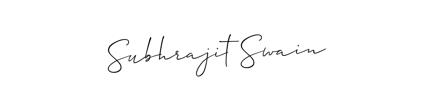 The best way (Allison_Script) to make a short signature is to pick only two or three words in your name. The name Subhrajit Swain include a total of six letters. For converting this name. Subhrajit Swain signature style 2 images and pictures png