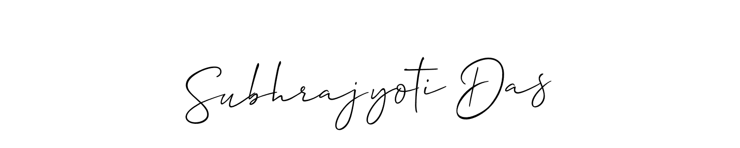 Use a signature maker to create a handwritten signature online. With this signature software, you can design (Allison_Script) your own signature for name Subhrajyoti Das. Subhrajyoti Das signature style 2 images and pictures png