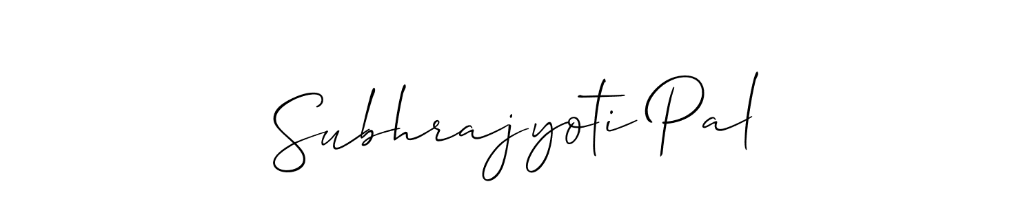 How to make Subhrajyoti Pal signature? Allison_Script is a professional autograph style. Create handwritten signature for Subhrajyoti Pal name. Subhrajyoti Pal signature style 2 images and pictures png